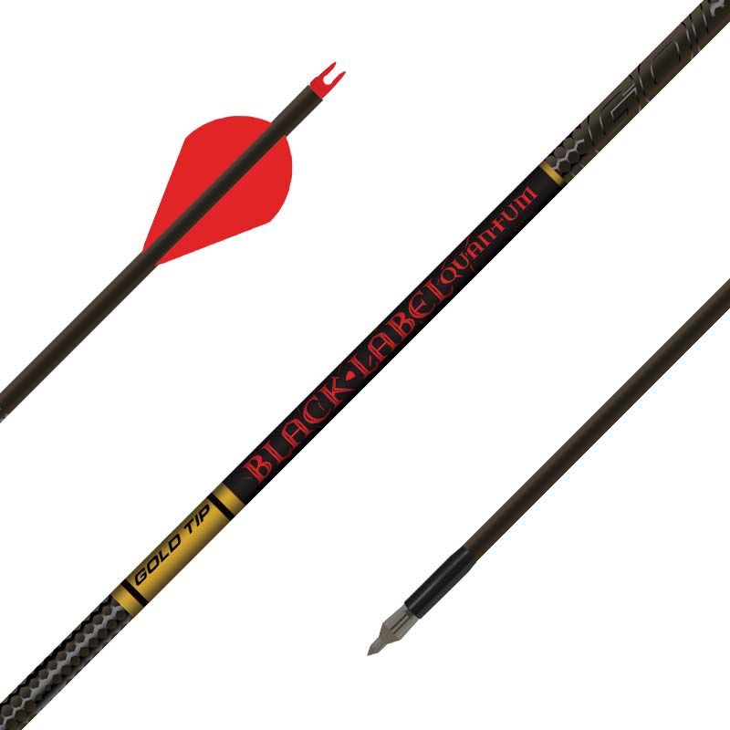 Gold Tip BLACK LABEL Quantum Arrow Shafts (12x)