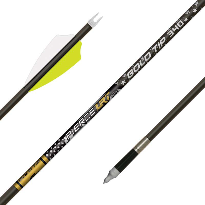 Gold Tip Pierce LRT Fletched Arrows (6 Pack)