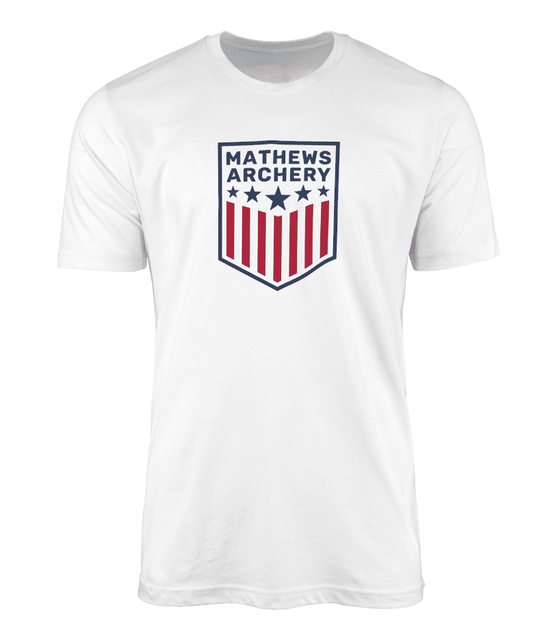 Mathews White Patriot Tee Shirt